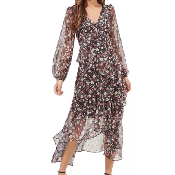 Midi Dress ASTR FAIRFAX DRESS size large - Picture 1 of 12